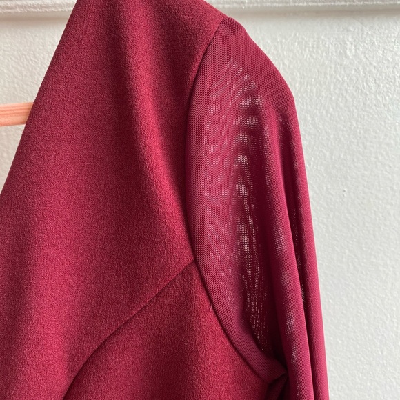 Maroon Mini Cocktail Dress - Picture 2 of 6